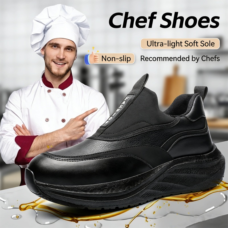 Kitchen Gadgets For Men - 플랫폼 남성 가죽 신발 방수 미끄럼