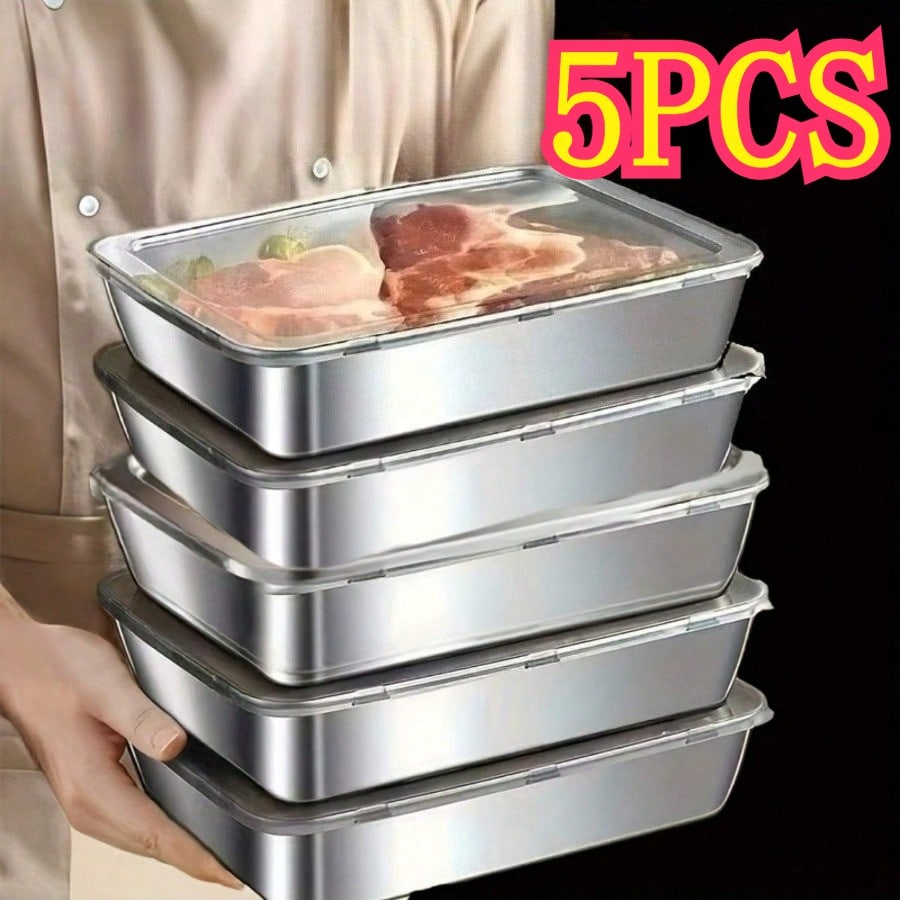 5개입 프리미엄 누수 방지 스테인리스 스틸 식품 보관  - Kitchen Gadgets Organizer 리뷰 및 가격