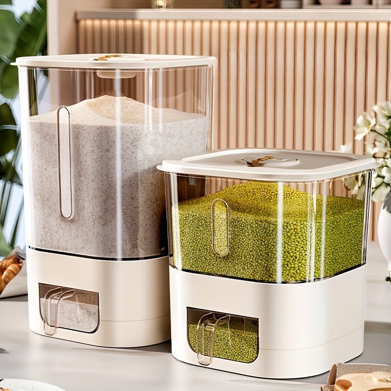 14LB 쌀 디스펜서, 뚜껑이 있는 대용량 곡물 보관  - Kitchen Gadgets Organizer 리뷰 및 가격