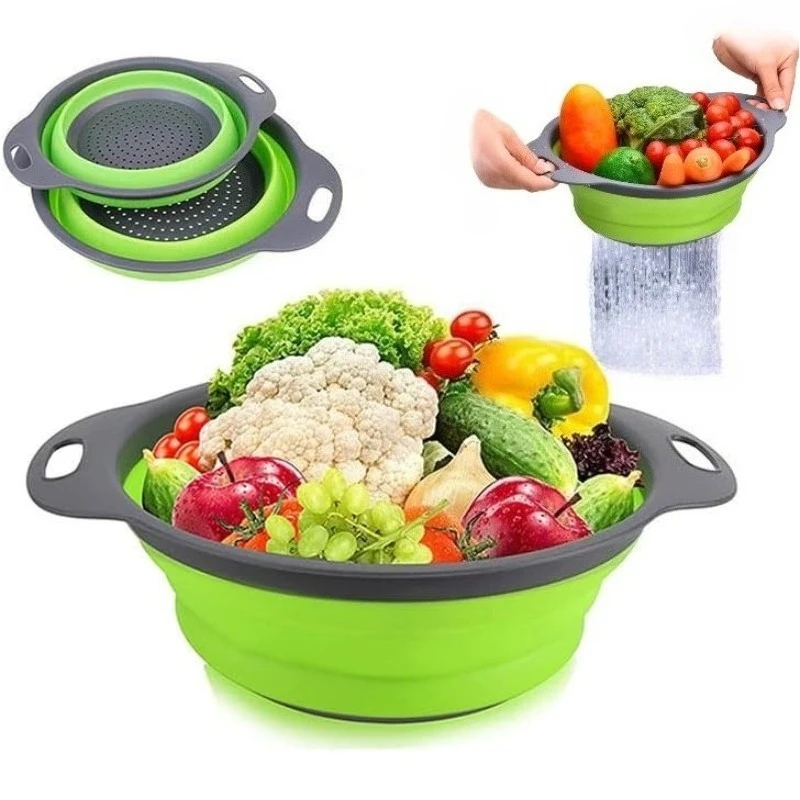 1개입 접이식 실리콘 채반, 야채와 과일을 위한 접을  - Kitchen Gadgets Organizer 리뷰 및 가격